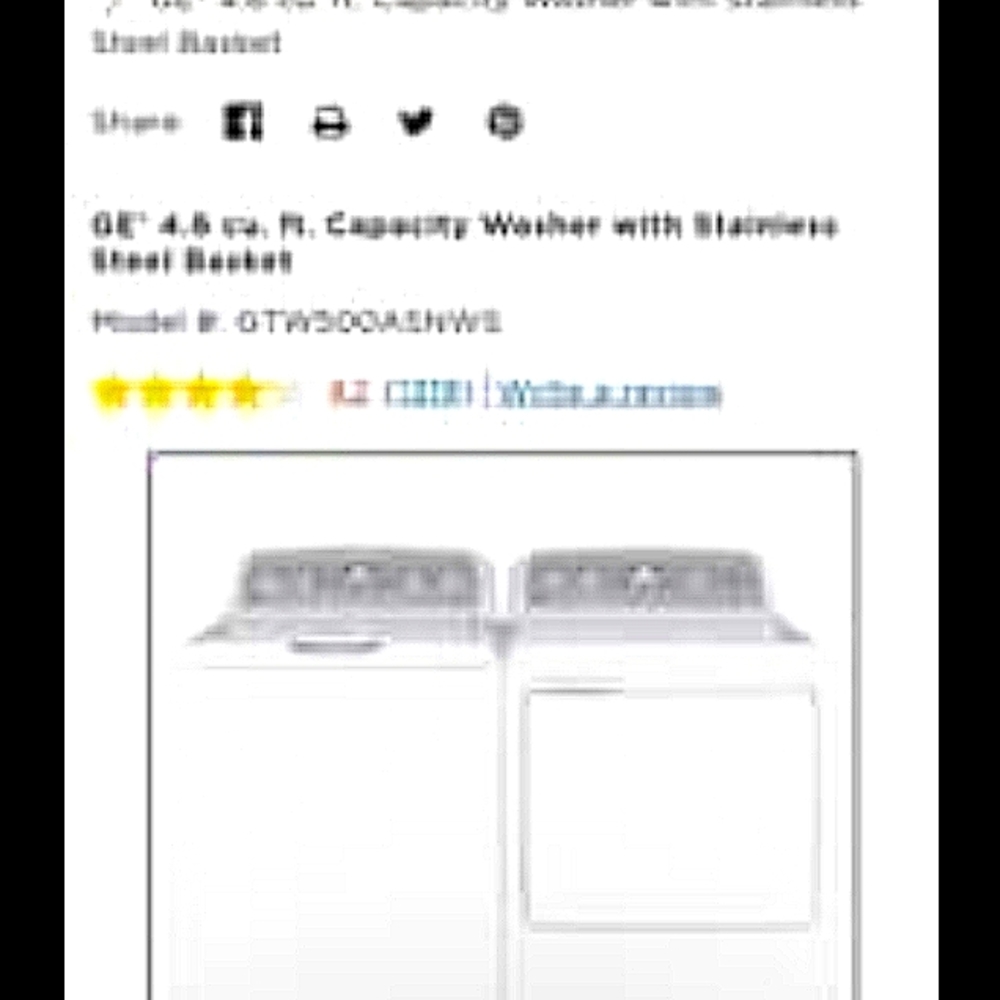 GE washer/dryer pair ONLY WAS USED 6 MONTHS BEEN IN STORAGE EVERY SINCE